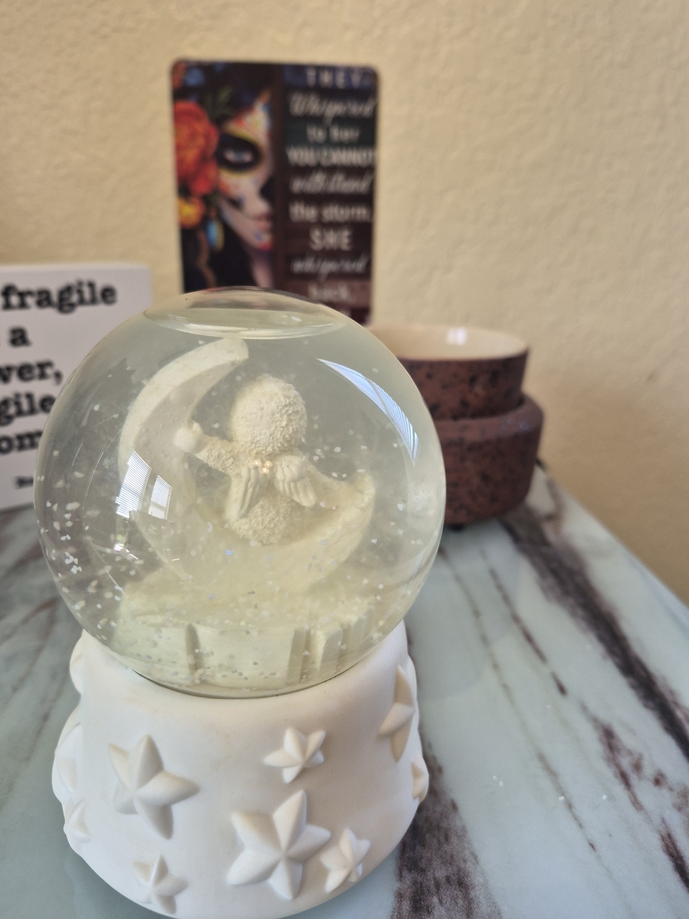 Snownabies "Moon Beams" Water Globe Music Box - Picture 3 of 5